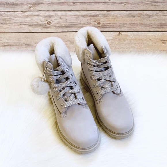 Timberland 6” Shearling Collar Waterproof Boots - Picture 3 of 8